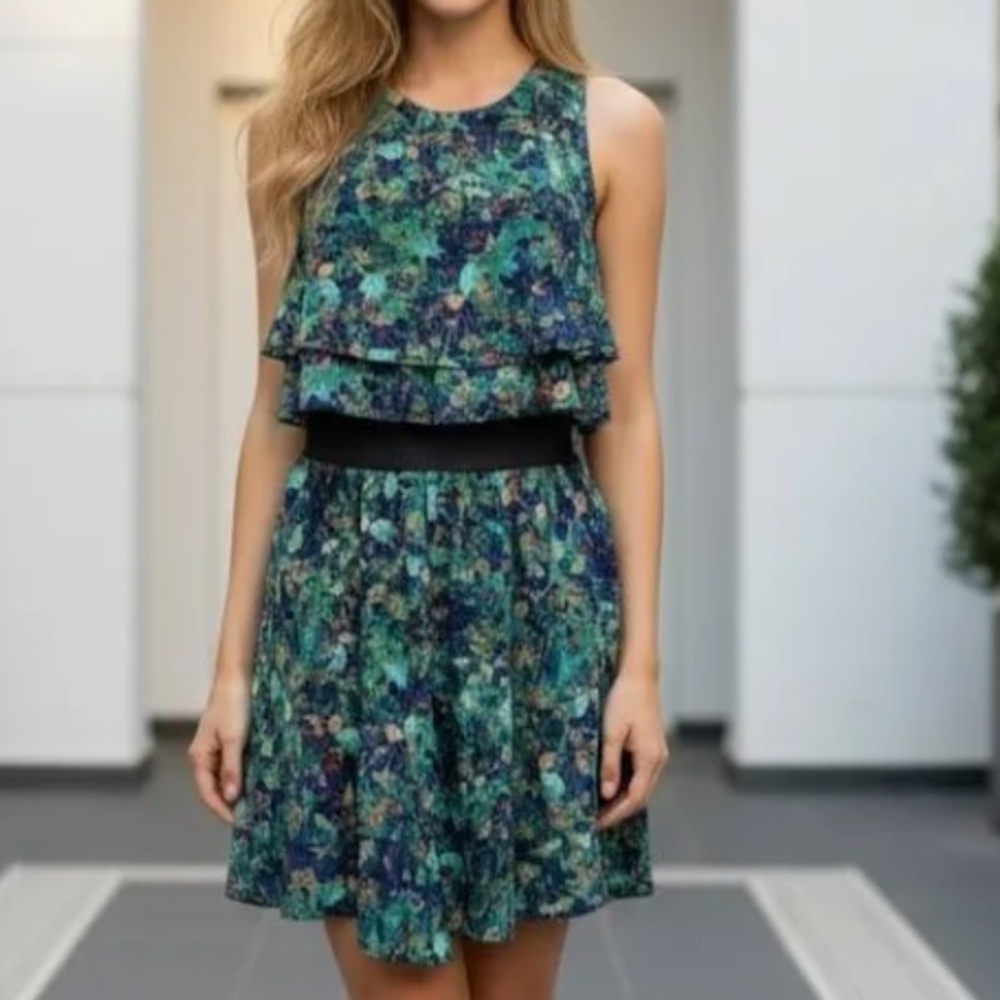 Princess Vera Wang Juniors Abstract Design Midriff-mesh Dress Size 5